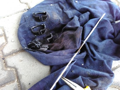 Vydlabané klapky s futrama, osička rozměru 3,5mm na 3,5mm