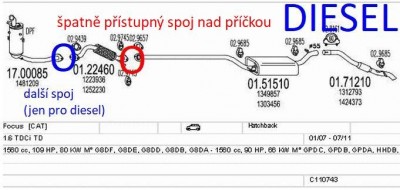 Focus-II_vyfuk-DIESEL.jpg (57.29 KiB) Zobrazeno 4113 x Výfukový systém Focus II (2007-2011) 1,6 diesel 80kW