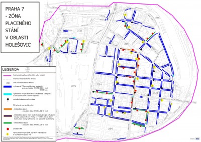 Zóny placeného stání Holešovice